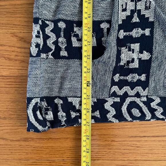 Obey Propaganda Baja Hoodie Womens Medium Blue Striped Pullover Boho Surf Skate - Picture 9 of 9